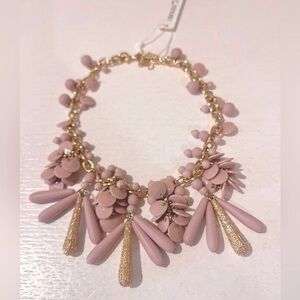 (NWT) Ann Taylor Pink & Gold Necklace (new with tag & bag)